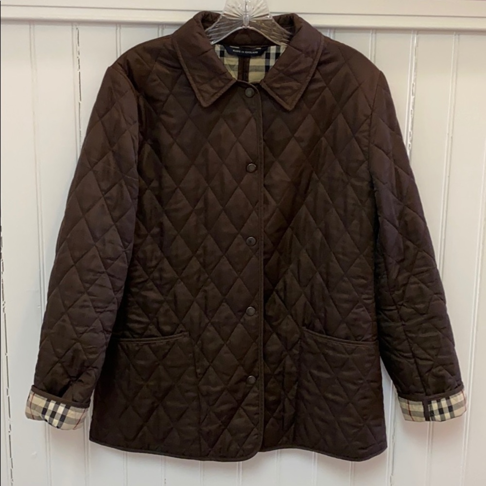 Burberry brown quilted jacket
